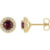 14K Yellow Ruby & 1/4 CTW Diamond Earrings - Siddiqui Jewelers