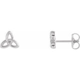 Sterling Silver Celtic-Inspired Trinity Earrings - Siddiqui Jewelers