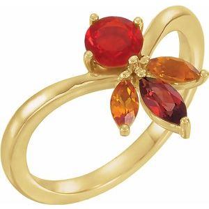 14K Yellow Multi-Gemstone Ring - Siddiqui Jewelers