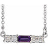 14K White Amethyst & 1/5 CTW Diamond 18" Necklace - Siddiqui Jewelers