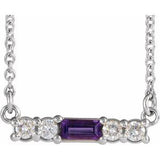 14K White Amethyst & 1/5 CTW Diamond 18" Necklace - Siddiqui Jewelers