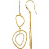 14K Yellow 3/8 CTW Diamond Open Silhouette Earrings - Siddiqui Jewelers