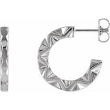 Sterling Silver Geometric Hoop Earrings - Siddiqui Jewelers