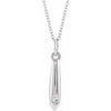 Sterling Silver .03 CTW Diamond Geometric 16-18" Necklace - Siddiqui Jewelers