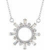 14K White 3/8 CTW Diamond Circle 16" Necklace - Siddiqui Jewelers