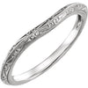 14K White Design-Engraved Band for 5.8 mm Engagement Ring - Siddiqui Jewelers