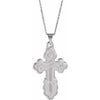 Sterling Silver 32x21 mm Orthodox Cross 24" Necklace - Siddiqui Jewelers