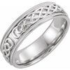 14K White 7 mm Celtic-Inspired Band Size 11 - Siddiqui Jewelers
