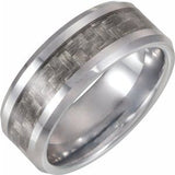 Tungsten Band with Carbon Fiber Inlay Size 13.5 - Siddiqui Jewelers