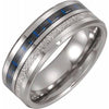Tungsten Band with Imitation Meteorite & Carbon Fiber Inlay Size 13.5 - Siddiqui Jewelers