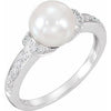 Accented Pearl Ring - Siddiqui Jewelers