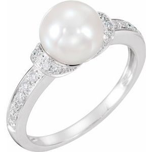 Accented Pearl Ring - Siddiqui Jewelers