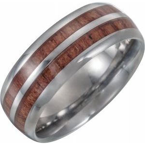 Tungsten Band with Wood Inlay Size 13 - Siddiqui Jewelers