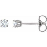 Platinum 1/5 CTW Natural Diamond Stud Earrings Siddiqui Jewelers