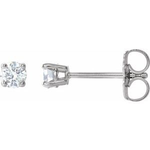 Platinum 1/5 CTW Natural Diamond Stud Earrings Siddiqui Jewelers