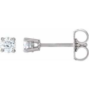 Platinum 1/4 CTW Natural Diamond Stud Earrings Siddiqui Jewelers
