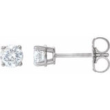 14K White 3/4 CTW Natural Diamond Stud Earrings Siddiqui Jewelers