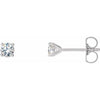 Platinum 1/4 CTW Diamond 4-Prong Cocktail-Style Earrings - Siddiqui Jewelers