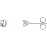 Platinum 1/4 CTW Diamond 4-Prong Cocktail-Style Earrings - Siddiqui Jewelers