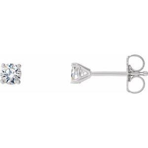 Sterling Silver 1/8 CTW Natural Diamond Cocktail-Style Earrings Siddiqui Jewelers