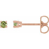 14K Rose 2.5 mm Natural Peridot Stud Earrings Siddiqui Jewelers