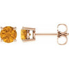 14K Rose 5 mm Natural Citrine Earrings-Siddiqui Jewelers
