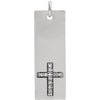 Sterling Silver .03 CTW Diamond Bar Cross Pendant - Siddiqui Jewelers