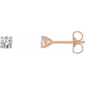 14K Rose 1/3 CTW Diamond 4-Prong Cocktail-Style Earrings - Siddiqui Jewelers