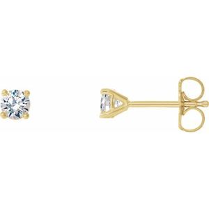 14K Yellow 1/8 CTW Natural Diamond Cocktail-Style Earrings Siddiqui Jewelers