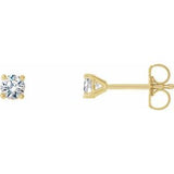 14K Yellow 1/3 CTW Lab-Grown Diamond 4-Prong Stud Earrings Siddiqui Jewelers