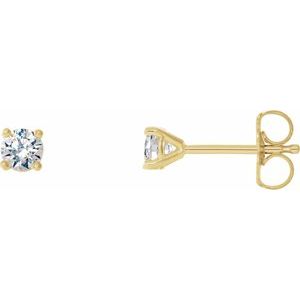 14K Yellow 1/4 CTW Natural Diamond 4-Prong Cocktail-Style Earrings-Siddiqui Jewelers