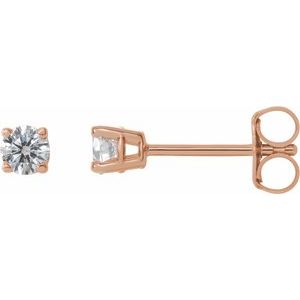 14K Rose 1/4 CTW Diamond Earrings - Siddiqui Jewelers