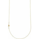 14K Yellow Lightning Bolt 18" Necklace - Siddiqui Jewelers