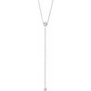 14K White 1/5 CTW Diamond "Y" 15-17" Necklace - Siddiqui Jewelers