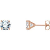 14K Rose 3/4 CTW Diamond 4-Prong Cocktail-Style Earrings - Siddiqui Jewelers