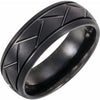 Black PVD Tungsten 8 mm Band Size 7.5 - Siddiqui Jewelers