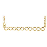 14K Yellow Infinity-Inspired 16-18" Bar Necklace - Siddiqui Jewelers
