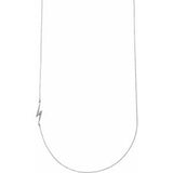Sterling Silver Lightning Bolt 18" Necklace - Siddiqui Jewelers