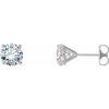 14K White 1 CTW Lab-Grown Diamond 4-Prong Stud Earrings Siddiqui Jewelers