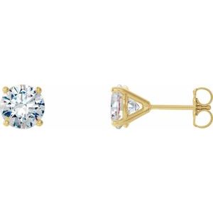 14K Yellow 2 CTW Natural Diamond Cocktail-Style Earrings Siddiqui Jewelers