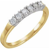 14K Yellow & White 1/4 CTW Diamond Anniversary Band - Siddiqui Jewelers