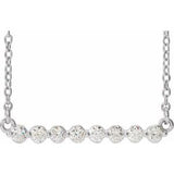 14K White 1/4 CTW Lab-Grown Diamond Bar 18" Necklace Siddiqui Jewelers