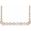 14K Rose 1/4 CTW Natural Diamond Bar 16" Necklace  Siddiqui Jewelers