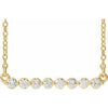 14K Yellow 1/4 CTW Diamond Bar 18" Necklace - Siddiqui Jewelers