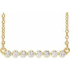 14K Yellow 1/4 CTW Natural Diamond Bar 16" Necklace  Siddiqui Jewelers