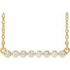 14K Yellow 1/4 CTW Lab-Grown Diamond Bar 18" Necklace Siddiqui Jewelers