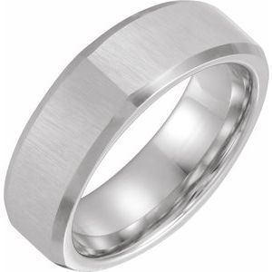 Cobalt Beveled-Edge Band with Satin Finish Size 6 - Siddiqui Jewelers