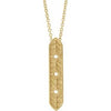 14K Yellow Vintage-Inspired Vertical Bar 18" Necklace - Siddiqui Jewelers