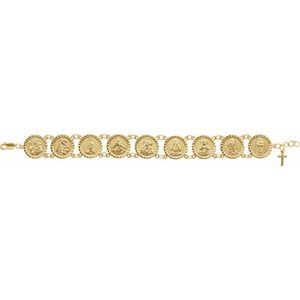 10K Yellow Traditional Saints Bracelet™ - Siddiqui Jewelers