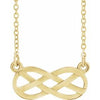 14K Yellow Infinity-Inspired Knot Design 18" Necklace - Siddiqui Jewelers